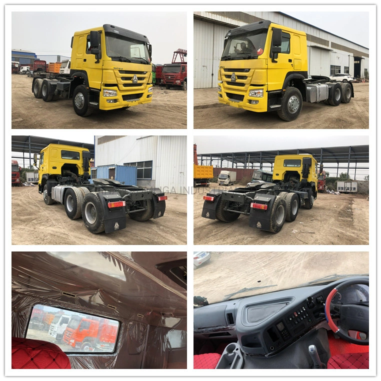Used HOWO Sinotruk 371 Price Tow Trailer Cargo Prime Mover Head Lamp Truck for Sale Nigeria