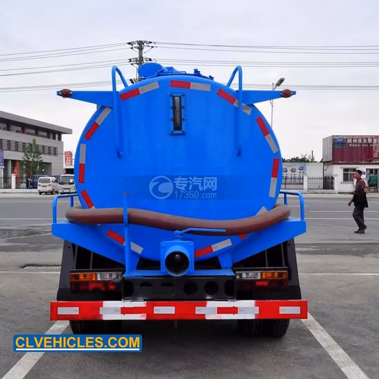 5cbm Vacuum Tank Jetting Sewage Cleaning Toilet Suction Tanker Sewage Truck