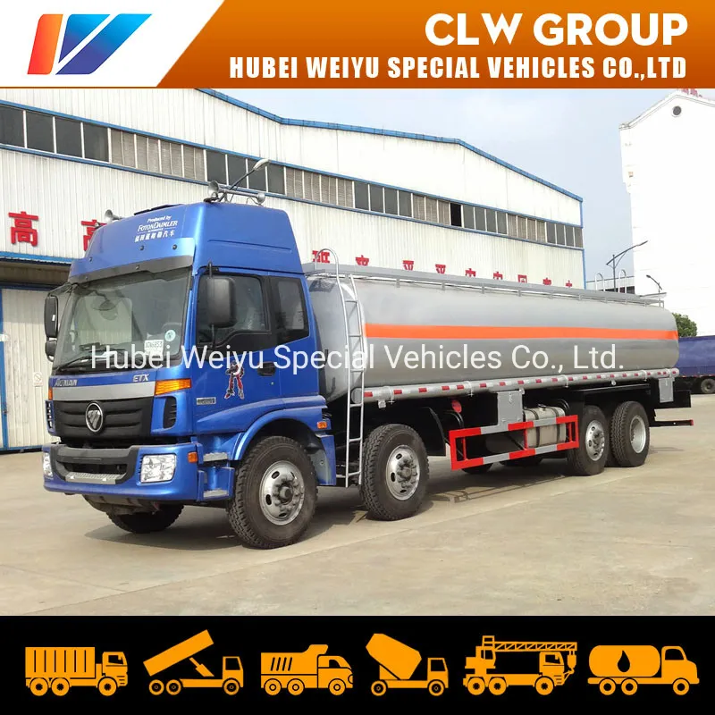 Nigeria Foton 8X4 Fuel Truck 28t 25t Oil Delivery Truck 35cbm Diesel Tanker Truck